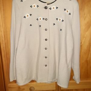 Geiger of Austria Embroidered Wool Jacket Sweater